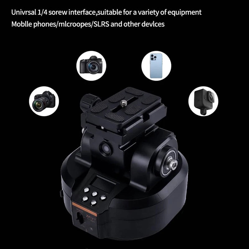 ZIFON YT2000 Remote Motorized PTZ - AI Face Recognition, 360° Horizontal Rotation for Camera, Smartphone & Action Camera Live Stream