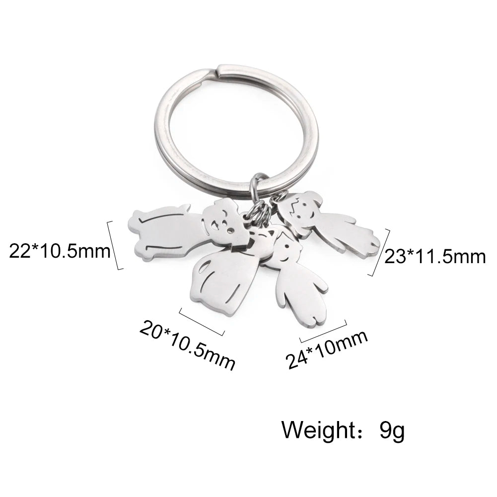 Personalized Kids & Family Keychain – Custom Name Key Chain for Mother’s Day, Couples, Boys, Girls, Pets, Mom, Dad, Baby Gift