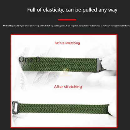 18mm Nylon Canvas Watch Strap for Casio DW-291H DW-290 W-218H W-219H - Knitted Replacement Wristband for Men