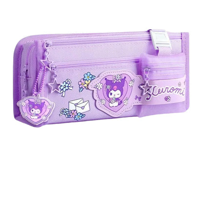 Sanrio Kuromi Pencil Case – Large Capacity Cartoon Stationery Box for Children, Wholesale