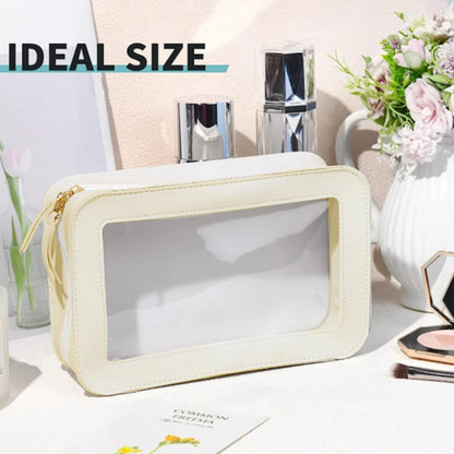 Portable Waterproof Travel Cosmetic Bag – Transparent Dustproof Toiletry Organizer