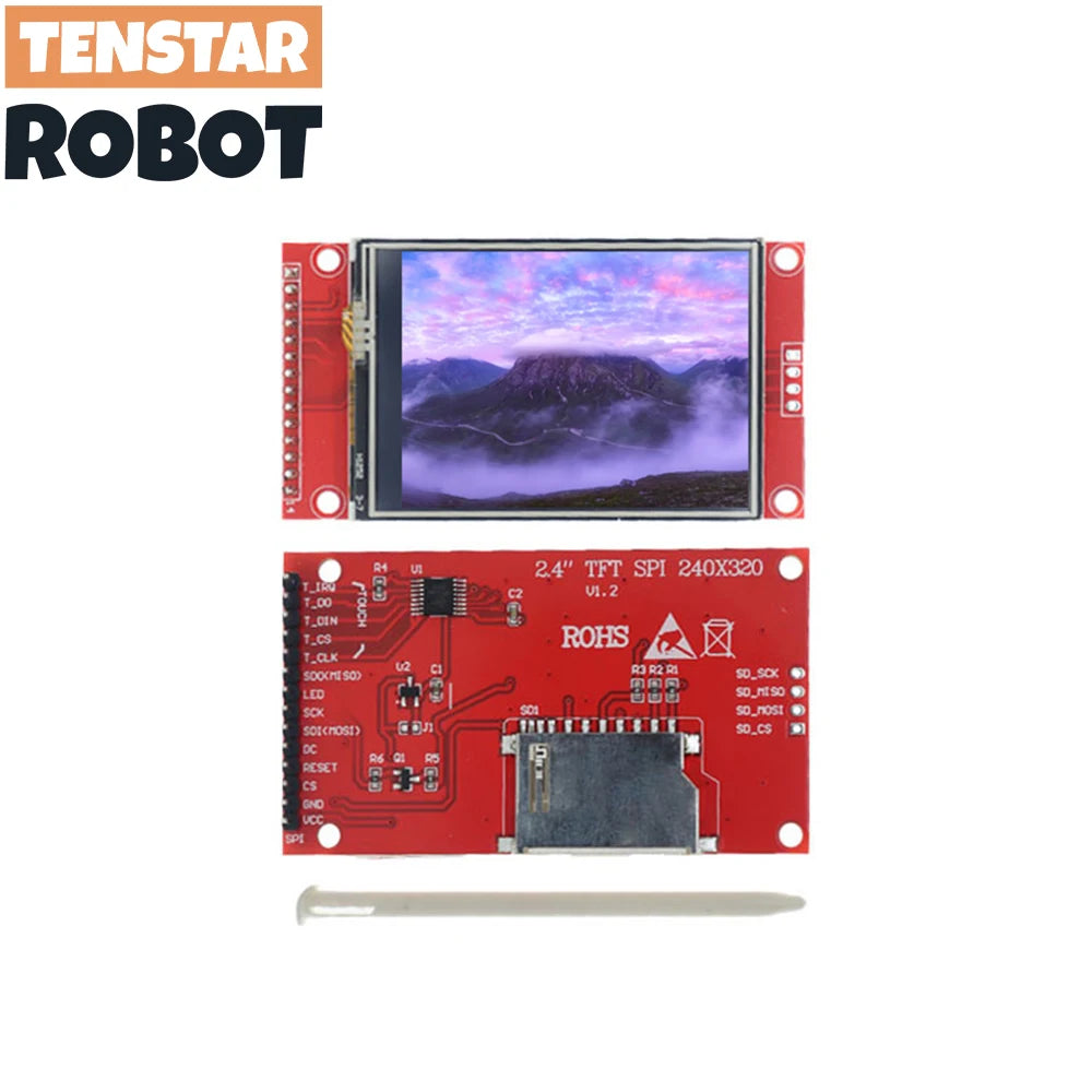2.4/2.8-Inch TFT LCD Touch Display Module 240x320 - ILI9341 SPI Serial Screen with Touch Pen for Arduino DIY Projects