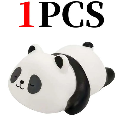 Panda LED Night Light - Cute Plastic Bedside Lamp for Kids, Bedroom & Living Room Decor