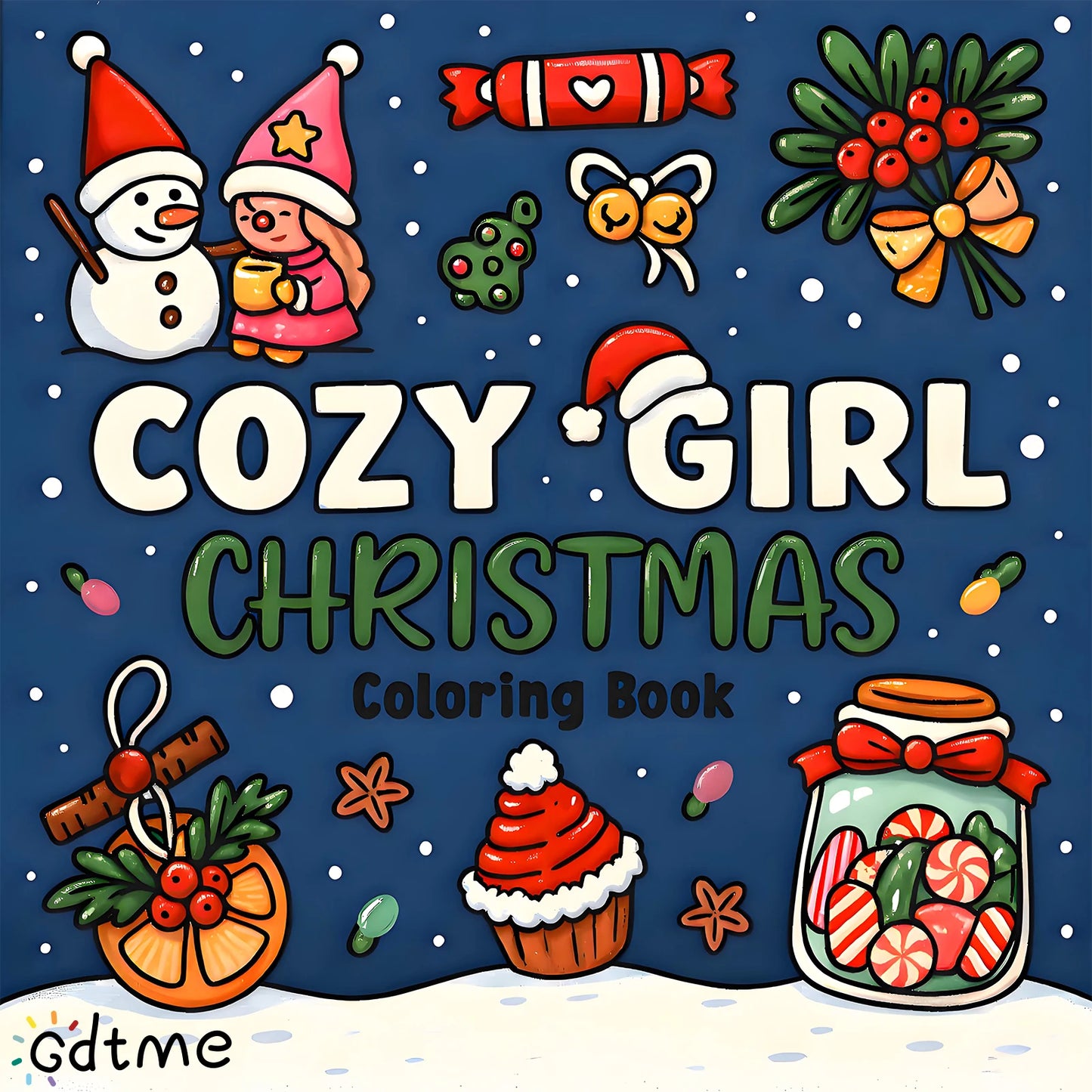 COZY GIRL Christmas Coloring Book – Montessori Educational Drawing & Graffiti Toy for Kids, Perfect Holiday Gift