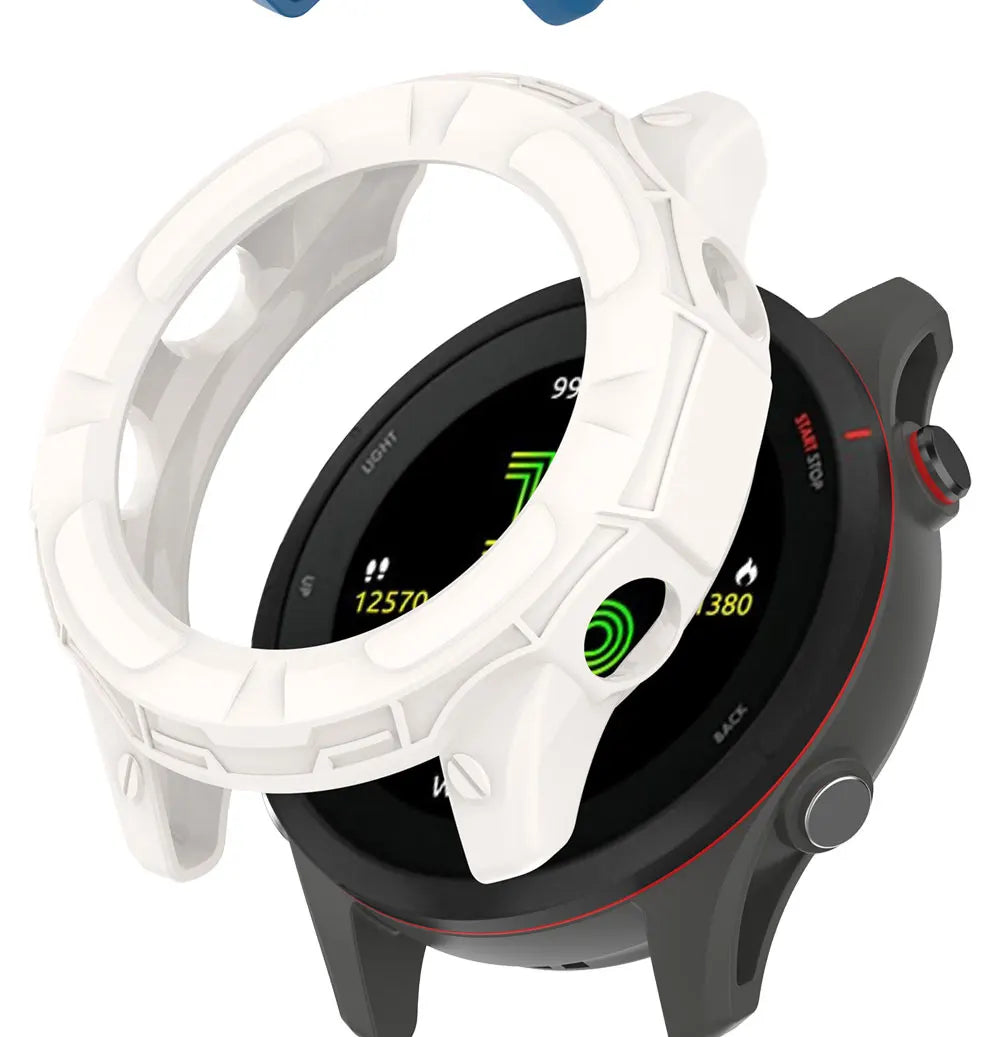 TPU Case & Tempered Glass Screen Protector for Garmin Forerunner 255/255S/955 – Protective Bumper Cover