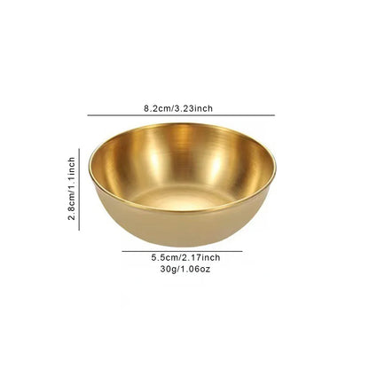 3/6-Piece Stainless Steel Sauce Dishes – Appetizer & Spice Serving Plates for Kitchen
