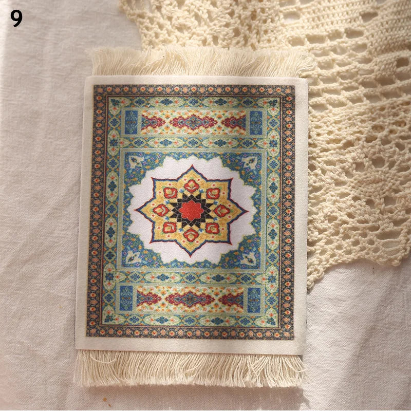 38cm Round Braided Tableware Mat – Washable, Anti-Slip, Heat-Resistant Dining Placemat and Drink Coaster for Home Decor
