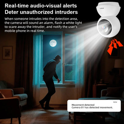 FUERS 5MP HD WiFi Indoor Security Camera – Baby & Pet Monitor with Motion Detection, Tuya Smart Home & Alexa Compatibility