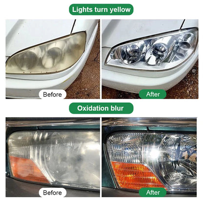 Car Headlight Restoration Kit — Polishing Paste & Liquid for Scratch Removal, Oxidation Cleaning, and Headlamp Repair