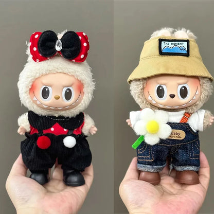 15-17CM Labubu Mini Doll Clothes – V1-V3 Cosplay Sports & Leisure Outfit Accessories, Gift Set