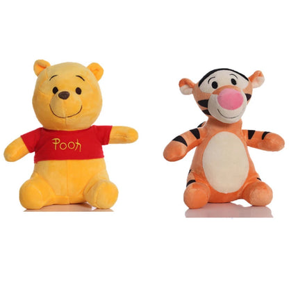 Cute Cartoon Plush Doll — Bear, Donkey, Tigger & Piglet Rag Doll | Soft Sitting Toy for Kids