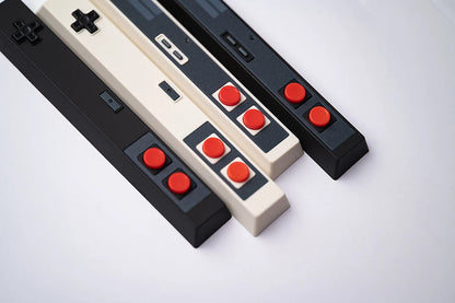 Retro Gamepad Keycap 6.25u Spacebar – Artisan ABS Keycap for MX Switches, Black & White for Mechanical Gaming Keyboards