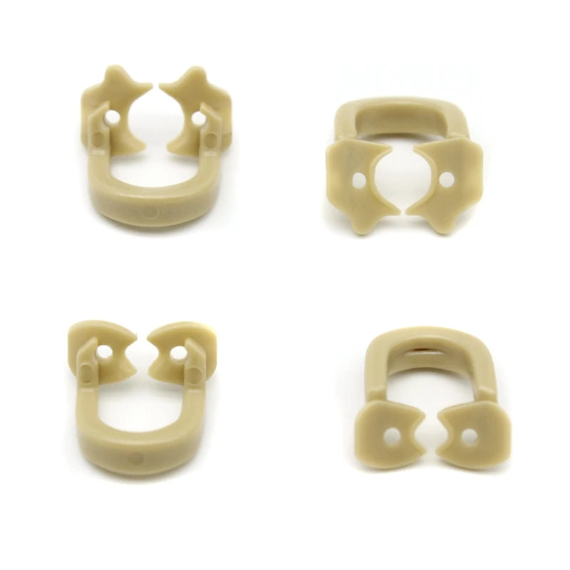 4Pcs/Box Dental Rubber Dam Clamps – Autoclavable Resin Barrier Clips for Dentist Tools, 134°C Safe