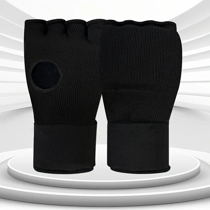 Hybrid MMA Gloves - Half-Finger Boxing & Muay Thai Training Mitts with Thick Sponge Padding