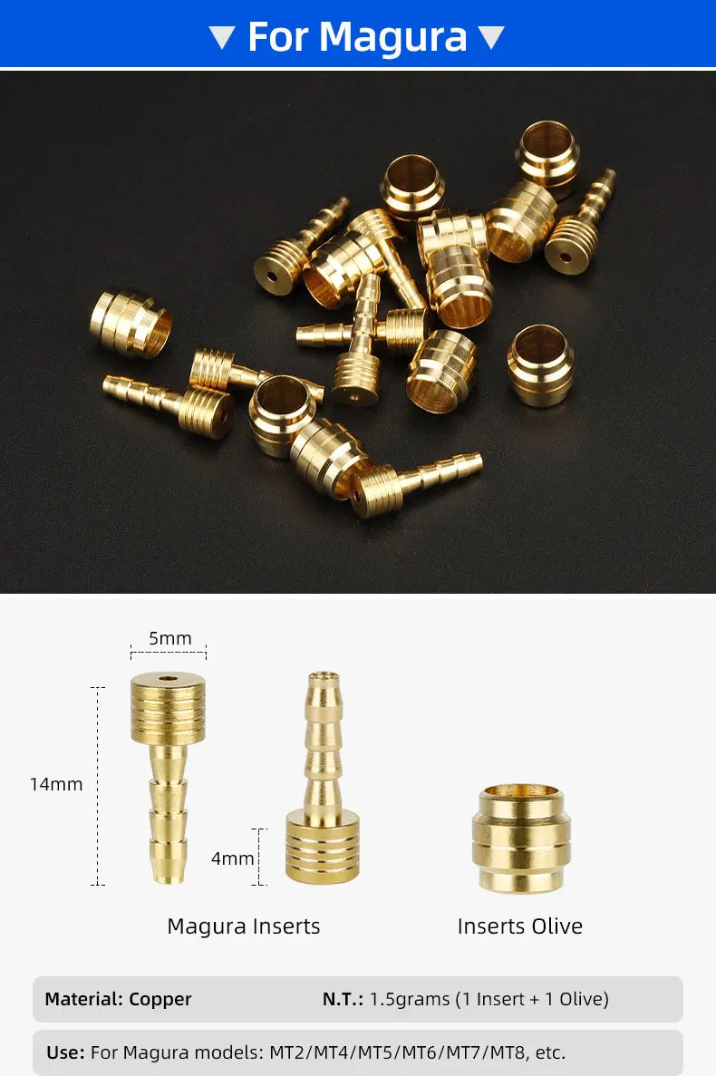 50pcs Bicycle Brake Olives & Inserts – Hydraulic Connector Replacements for SHIMANO BH90/BH59, SRAM, Magura, Tektro