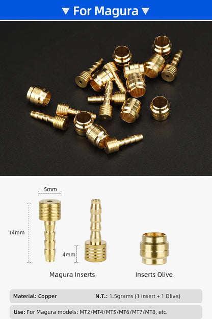 50pcs Bicycle Brake Olives & Inserts – Hydraulic Connector Replacements for SHIMANO BH90/BH59, SRAM, Magura, Tektro