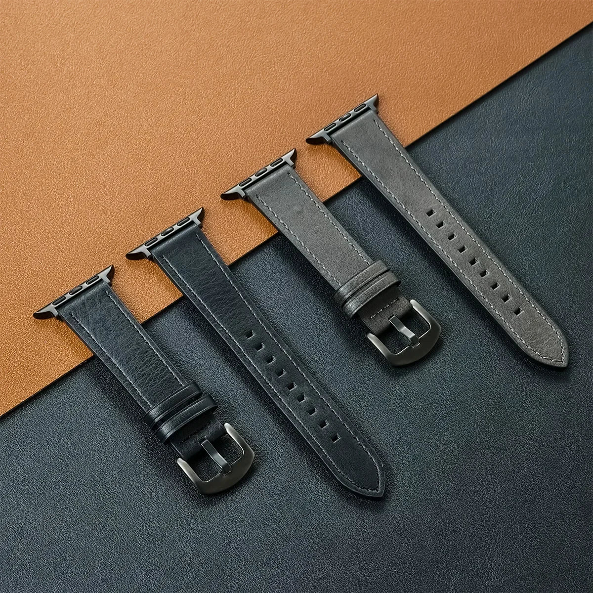 Leather Strap for Apple Watch – High-Quality Replacement Band for All Series 38-49mm