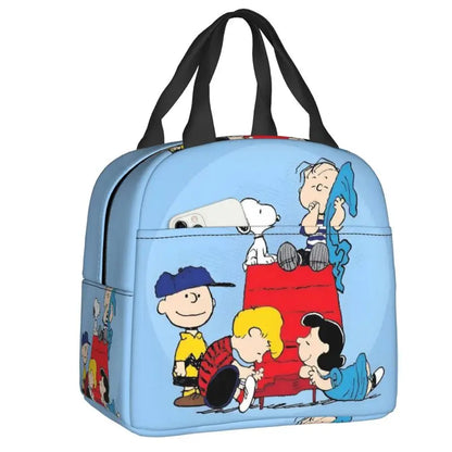 Custom Cute Snoopy Cartoon Insulated Lunch Tote Bag – Portable Thermal Cooler for Women, Work, School & Travel