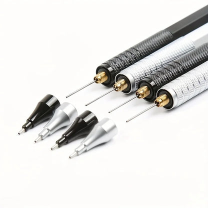 Low Center of Gravity Metal Mechanical Pencil Set – 0.3–2.0mm Lead Refills for Art, Sketching, Painting, and Writing