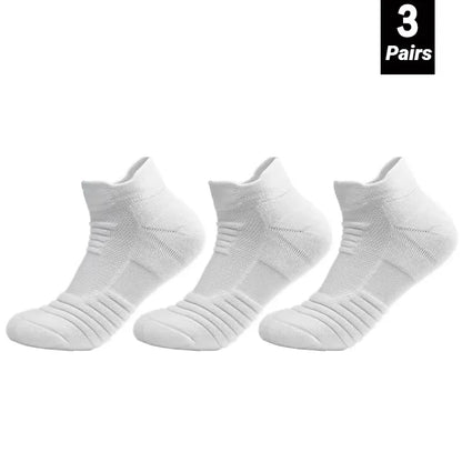 3 Pairs Men's Anti-Slip Football Socks - Breathable Soccer Basketball Sports Socks for Running & Hiking 39-45