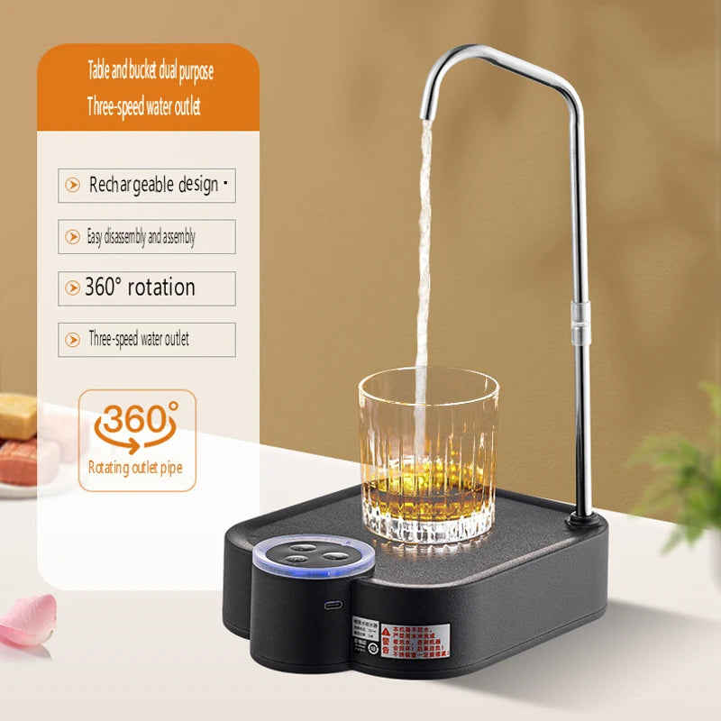 Electric Rechargeable Water Pump – Automatic Smart Dispenser for Gallon Water Bottles, Portable for Home & Office
