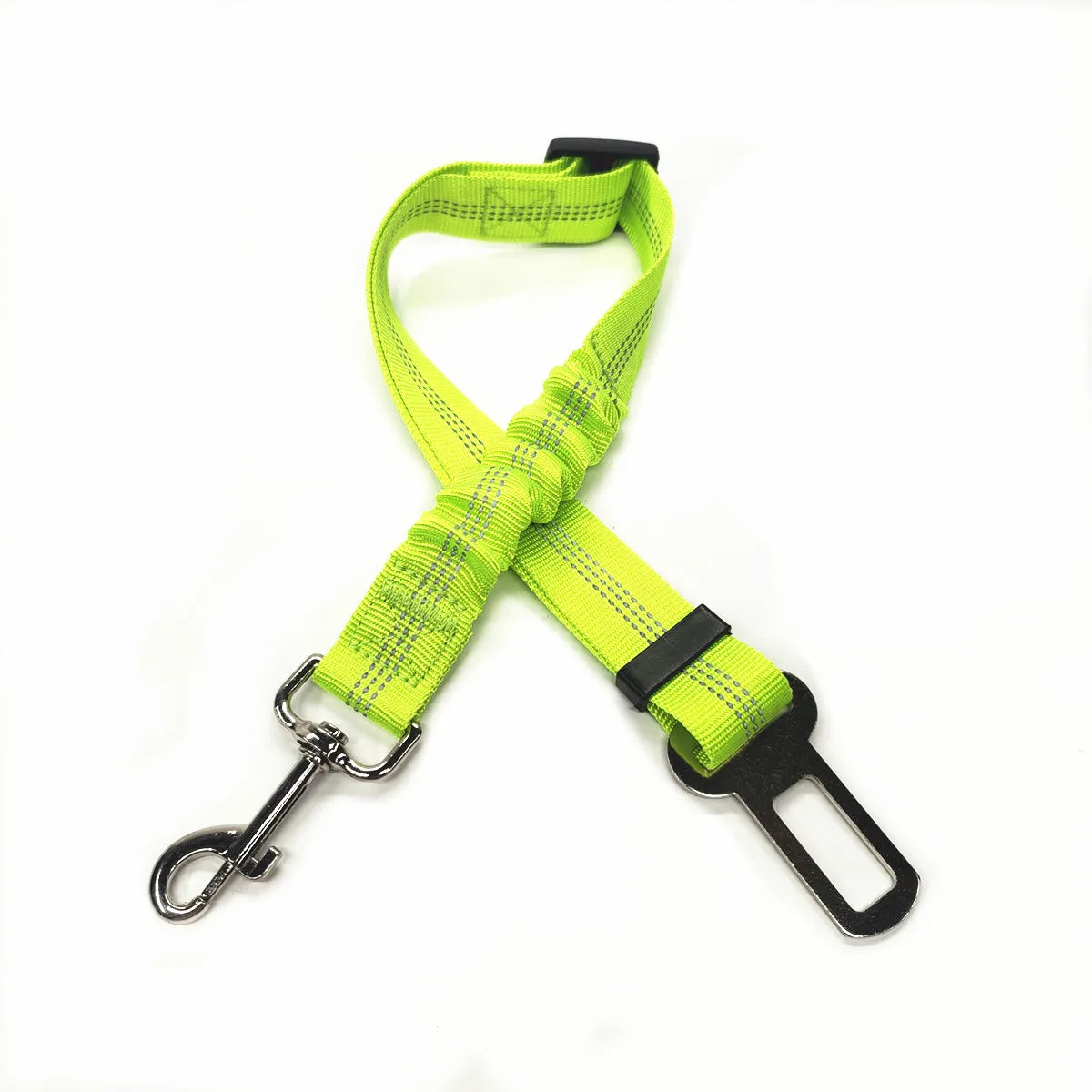 Adjustable Dog Car Seat Belt Harness – Nylon Reflective Elastic Safety Strap with Cushioning for Pet Travel