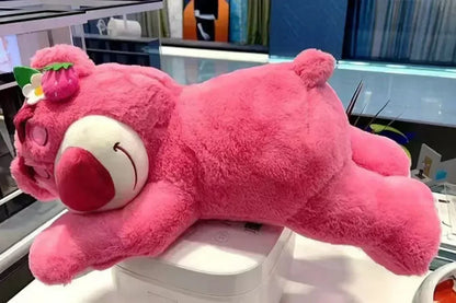 Disney Toy Story Lotso Plush – 90cm Cute Strawberry Bear Sofa Pillow, Stuffed Toy Gift for Kids and Girls