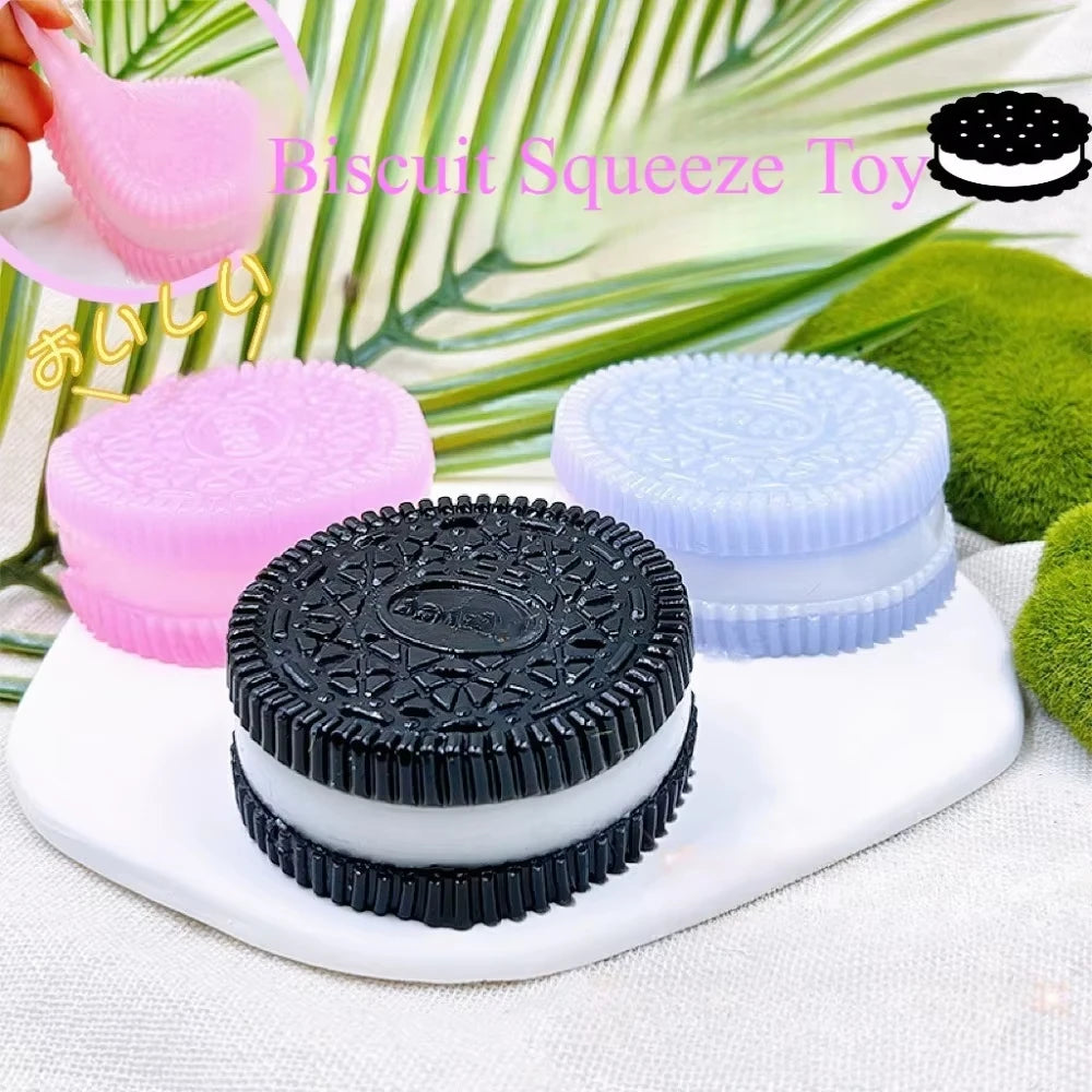 Soft Taba Squishy Handmade Cookie Fidget Toy – Sensory Stress Relief Squishy for Kids & Adults, Anxiety Relaxation Squeeze Toy Holiday Gift