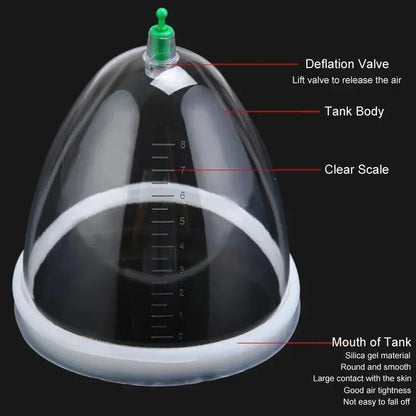 Vacuum Suction Breast & Butt Lift Enhancement Pump Kit, Cupping Therapy Massage Device for Body Firming, Shaping & Relaxation