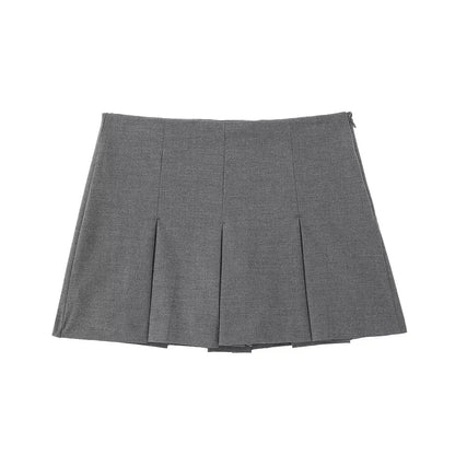 MUJER 2025 Women’s High Waist Pleated Mini Skort Shorts — Summer Basic Casual Holiday Shorts