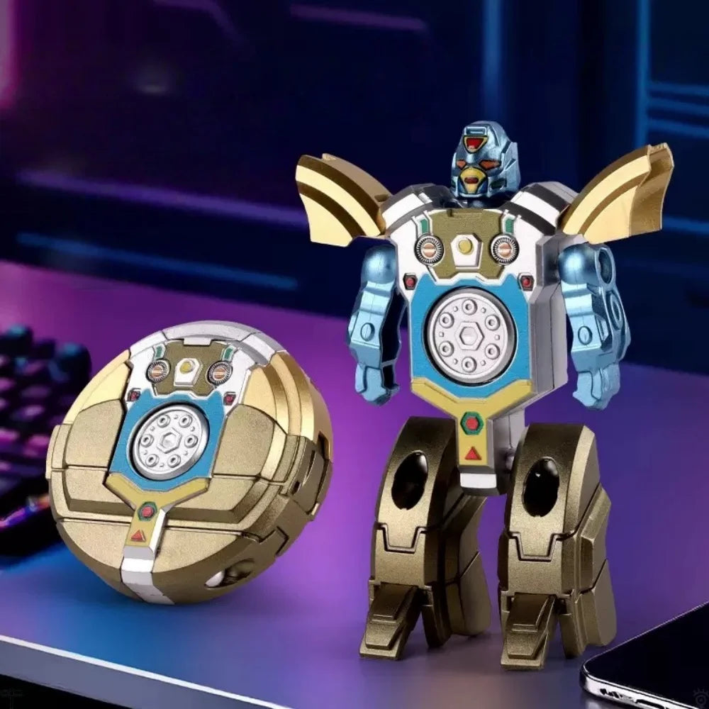 360 Rotating Robot Toy - Ball Deformation Fingertip Gyro Sensory Fidget Toy for Kids & Adults