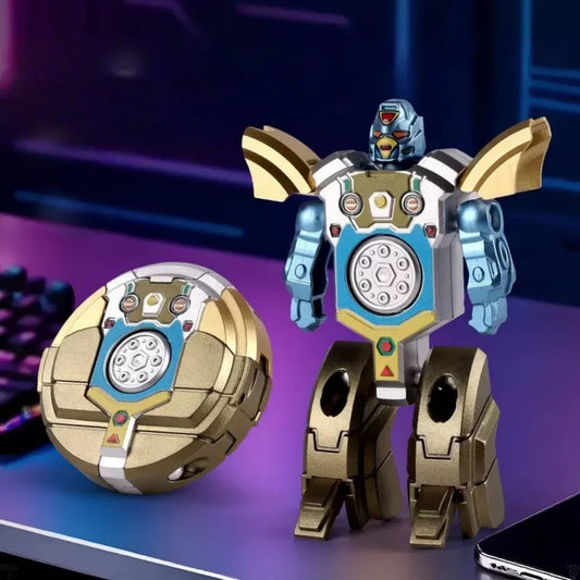 360 Rotating Robot Toy - Ball Deformation Fingertip Gyro Sensory Fidget Toy for Kids & Adults