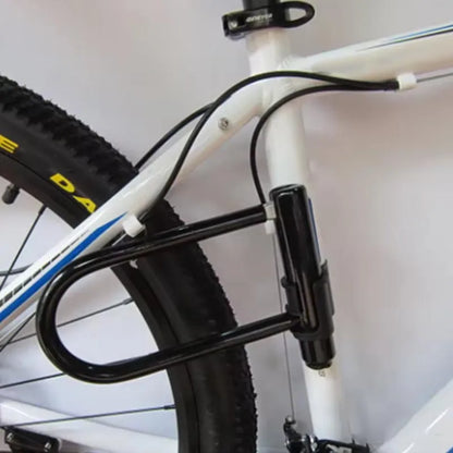 Portable Bicycle U-Lock – Anti-Theft Safety Lock for MTB, Road Bikes, Motorcycles, Scooters, with Key