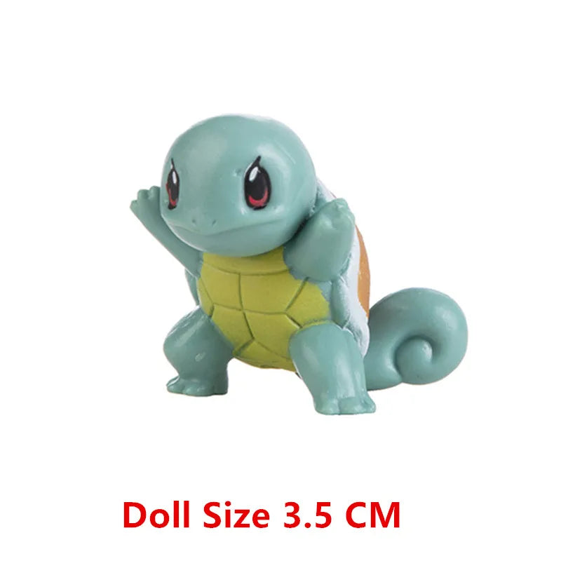 Pokemon 4-13cm Anime Figures – Pikachu, Mewtwo, Charmander, Blastoise Action Model Toy Gifts