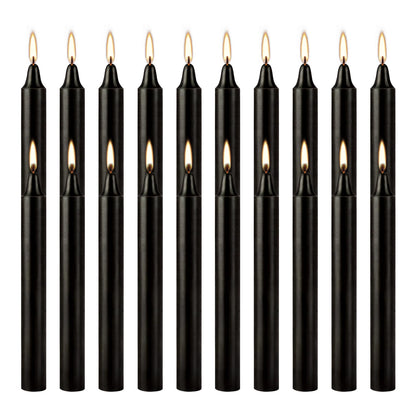 20-Pack Black 4-inch Drip-Free Wax Candles – Fragrance-Free Home, Church, Wedding & Party Decoration