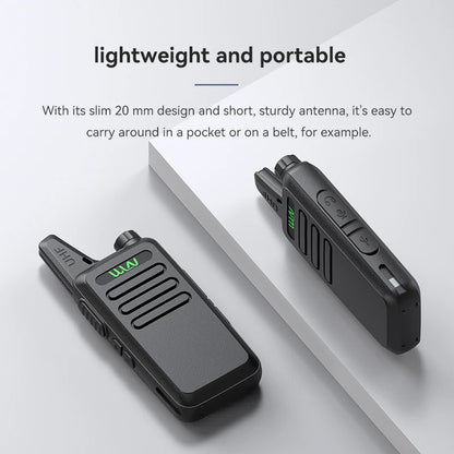 WLN KD-C1 Mini Walkie Talkie Set – 2PCS UHF 400–470MHz Two Way Radio with USB Charger, 16CH Long Range Portable Transceiver for Kids & Outdoor Use