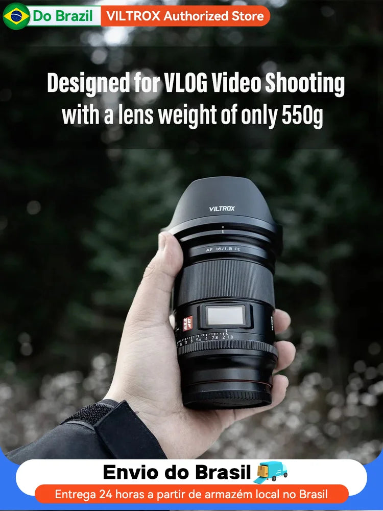 Viltrox AF 16mm F1.8 FE Wide Angle Fisheye Lens – Full Frame Camera Lens for Sony E Mount A7II, A7III, A7IV, A7SIII, A7RV, ZVE1