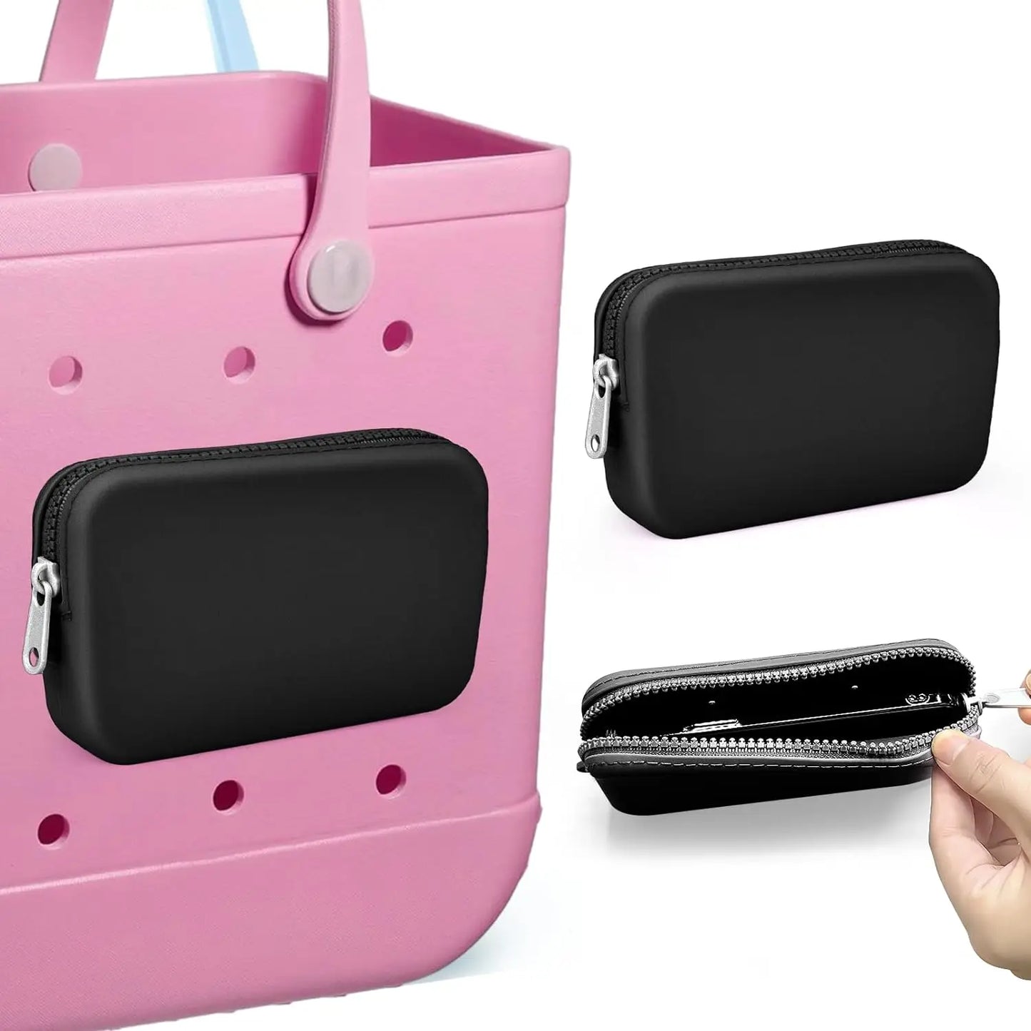 Silicone Phone Holder for Beach Bag – Soft Waterproof Insert Wallet Charm, Bo Bag Accessories Attachment for Beach Travel & Storage Convenience