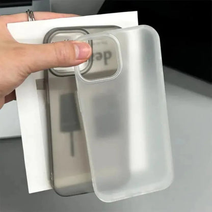 Transparent Matte Silicone iPhone Case - Soft Shockproof Cover for iPhone 11–18, Air & Pro Max Models
