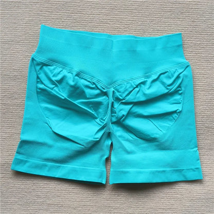 Women’s Gym Impact Running Shorts — Seamless Scrunch Butt Biker & Yoga Athletic Leggings