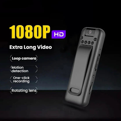 1080P Mini Cycling Camera - Compact Sports DV DVR Audio Video Recorder with Back Clip for Cycling, Riding and Outdoor Use
