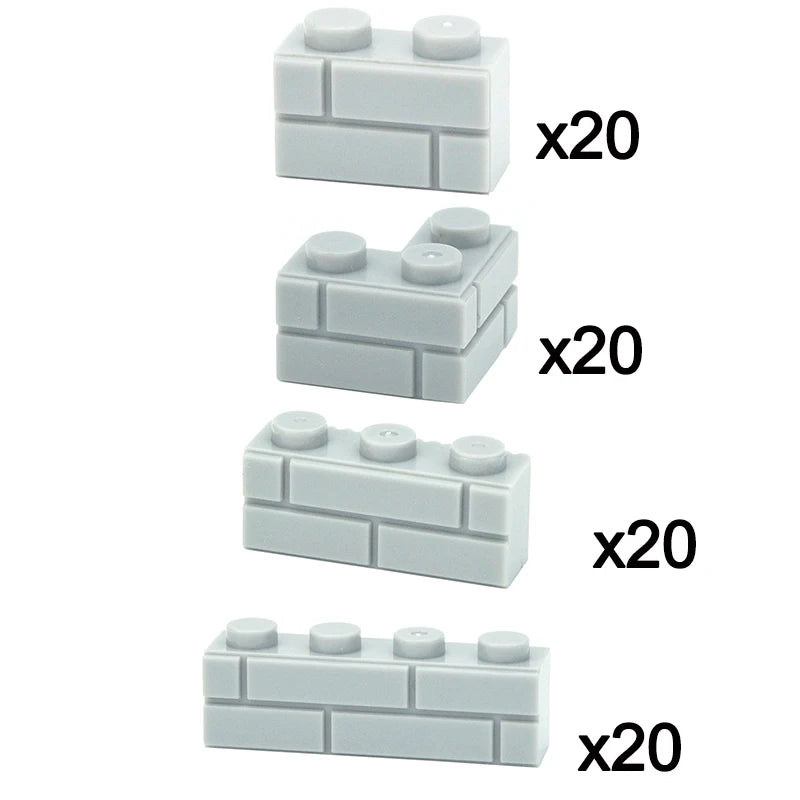 DIY Building Block Wall Figures Bricks - 1x2, 1x3 & 1x4 Small Construction Bricks for Creative Building & Educational Play