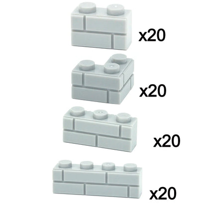 DIY Building Block Wall Figures Bricks - 1x2, 1x3 & 1x4 Small Construction Bricks for Creative Building & Educational Play