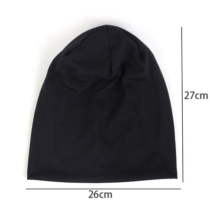 Solid Polyester Beanie - Unisex Casual Beanie Hat for Men & Women | Thin Skullies Cap