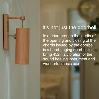 432Hz Wooden Doorbell Chime - Musical Entry Door Bell for Home, Business, Fridge & Housewarming Gift