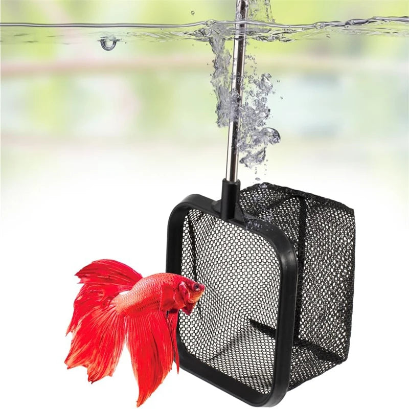 Stainless Steel Retractable Aquarium Fish Net – Small Shrimp Fishing Net for Fish Tank Cleaning and Water Maintenance Accessories Tool