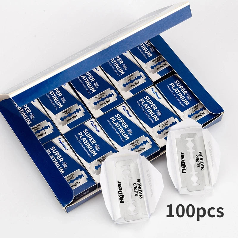 10PCS Stainless Steel Razor Blades – Compact Portable Scraper Cleaning Heads for Bald Men, Home Use, Rust-Resistant