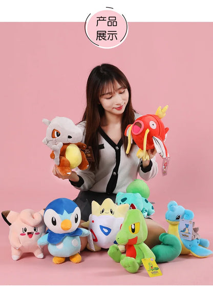 Original Pokemon Plush Toys – Gengar, Pikachu, Charizard & Piplup Soft Kawaii Dolls for Kids Gift