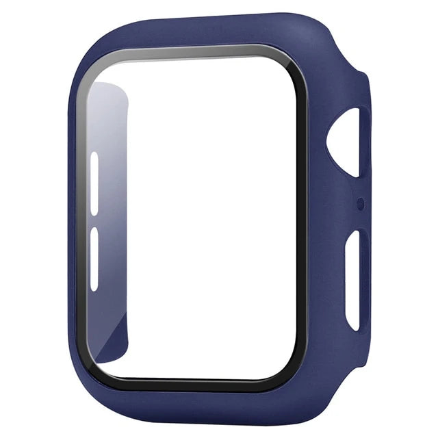 Apple Watch Glass Case Cover - Full Screen Protector for Series 9, 8, 7, 6, SE & iWatch 38mm-45mm