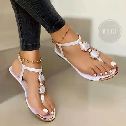 2024 Women’s Summer Casual Sandals – Flat Open-Toe Flip Flops, Luxury Fashion Daily Shoes